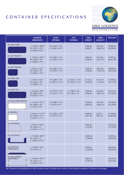 Container Specifications