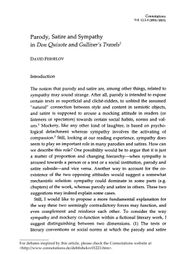 Parody, Satire and Sympathy in Don Quixote and Gulliver`s