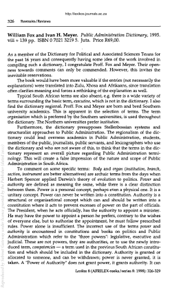 William Fox and Ivan H. Meyer. Public Administration
