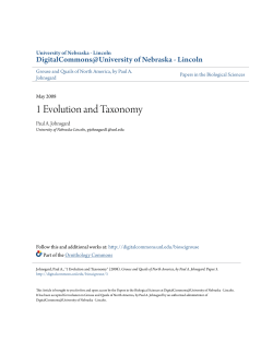1 Evolution and Taxonomy - DigitalCommons@University of