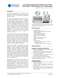 Extracting Organochlorine Pesticides from Water