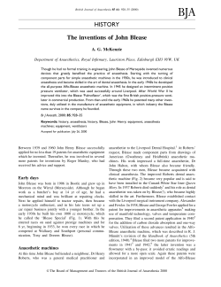The inventions of John Blease HISTORY