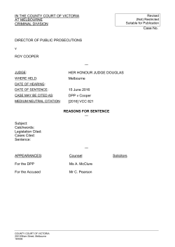 DPP Cooper - County Court of Victoria