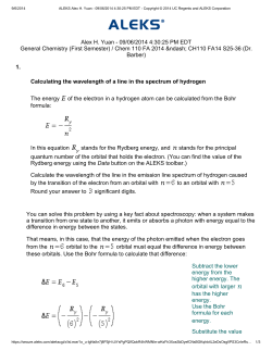 Calculating the wavelength of a line in the