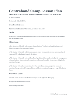 Contraband Camp Lesson Plan with Materials