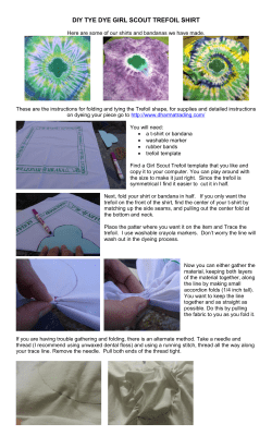 diy tye dye girl scout trefoil shirt