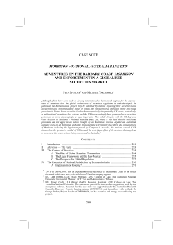 Morrison v National Australia Bank Ltd