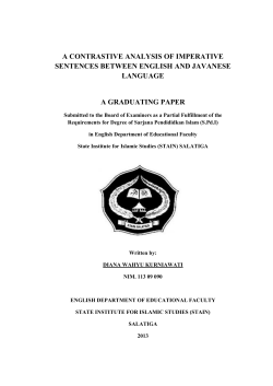a contrastive analysis of imperative sentences between english and