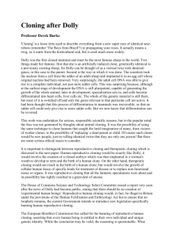 Cloning after Dolly - Christians in Science