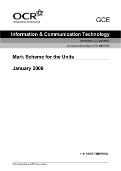 Mark scheme - January