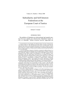 Federalism at the European Court of Justice