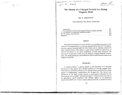 The Motion of a Charged Particle in a Strong Magnetic Field