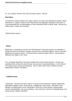 Sweet Almond (Prunus amygdalus dulcis)