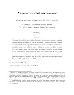 Accrual reversals and cash conversion