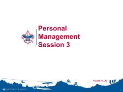 Personal Management Session 3