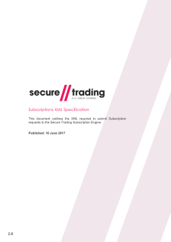 Subscriptions - Secure Trading
