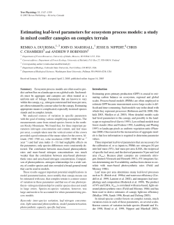 Estimating leaf-level parameters for ecosystem process models: a