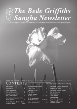 Spring 2011 - Bede Griffiths Sangha