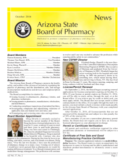 News Arizona State Board of Pharmacy