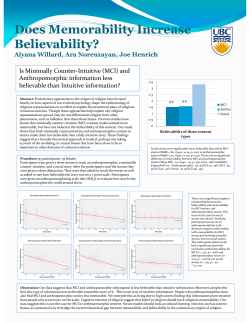 Does Memorability Increase Believability?