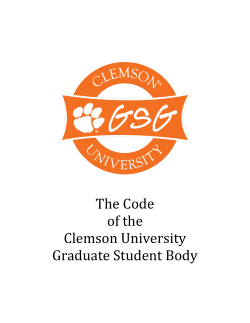 The Code of the Clemson University Graduate Student Body