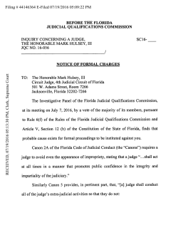 notice of formal charges
