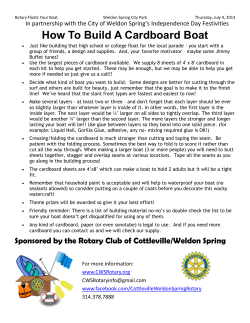 How To Build A Cardboard Boat