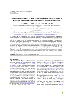 Electrogenic capabilities of gram negative and gram positive