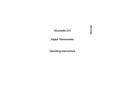 Elcometer 213 Digital Thermometer Operating Instructions
