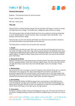 Family Coach PD - Family by Family