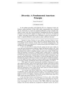 Diversity: A Fundamental American Principle