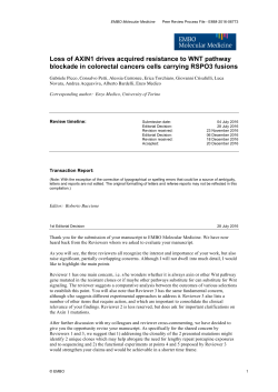 Loss of AXIN1 drives acquired resistance to WNT pathway blockade