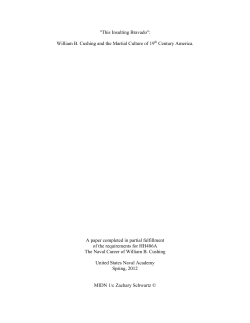 "This Insulting Bravado": William B. Cushing and the
