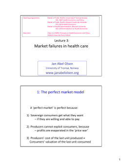 Market Failures in Health Care
