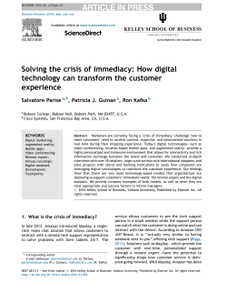 Solving the crisis of immediacy: How digital technology can