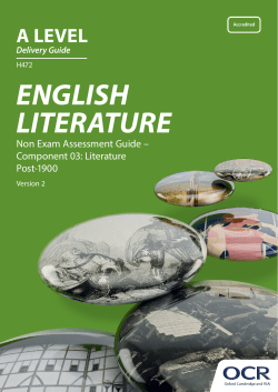 OCR A Level English Literature - Non Exam Assessment Guide