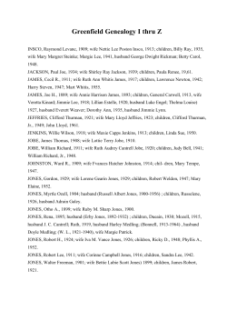 Greenfield Genealogy I thru Z