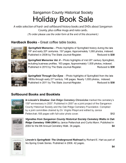 Holiday Book Sale - Sangamon County Historical Society