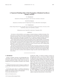 A Numerical Modeling Study of the Propagation of Idealized Sea