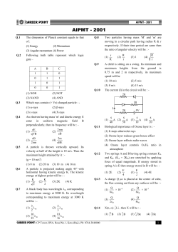 aipmt - 2001 - Career Point Kota