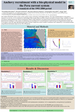 Anchovy recruitment with a bio-physical model in the Peru current