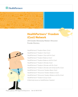 HealthPartners&reg; Freedom (Cost) Network