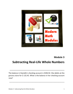 Module 3- Subtracting Real-Life Numbers