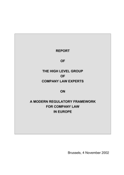 Final Report iof the High Level Group of Company Law Experts