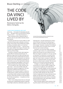 THE CODE DA VINCI LIVED BY