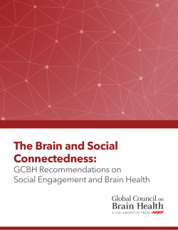 GCBH Recommendations on Social Engagement and Brain