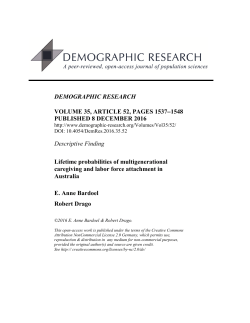 Lifetime probabilities of multigenerational caregiving and labor force
