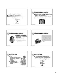 Signpost Punctuation Signpost Punctuation Signpost Punctuation