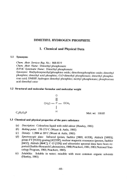 Dimethyl hydrogen phosphite - IARC Monographs on the Evaluation