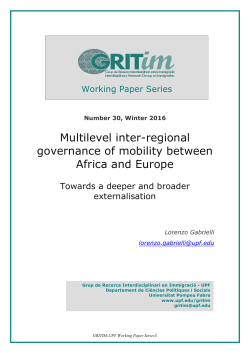 Multilevel inter-regional governance of mobility between Africa and